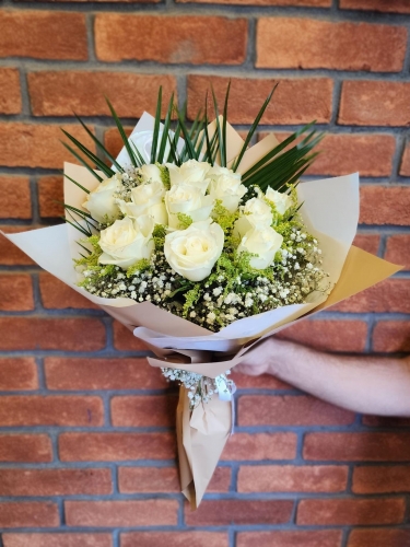 11 Beyaz Gül Buketi